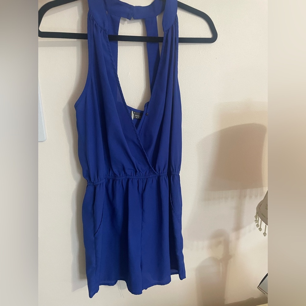 Sparkle & fade urban outfitters blue romper XS